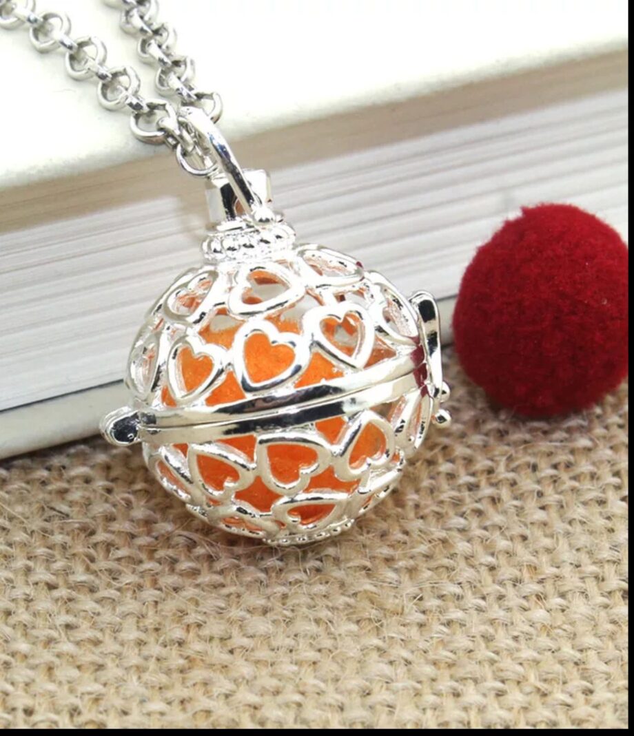 Hollow Heart Ball Pendant