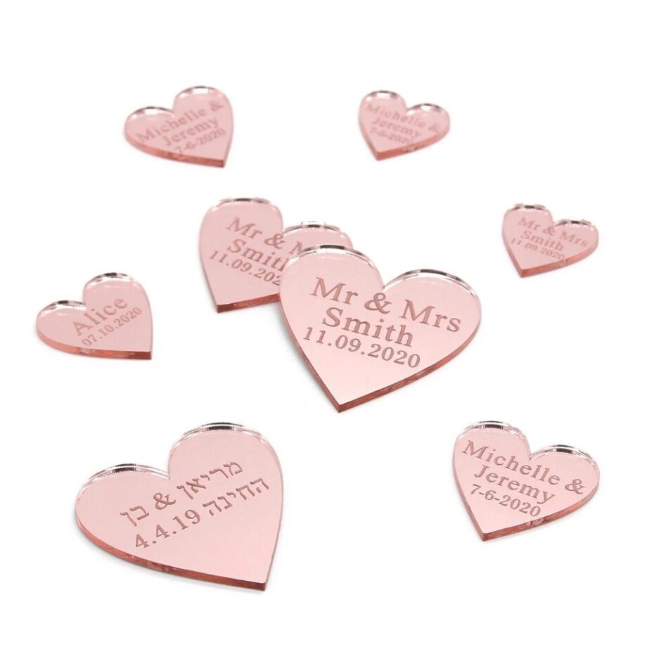 Table Favours Customised Wedding Love Hearts