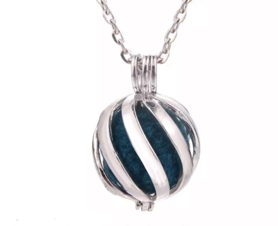 Hollow Striped Ball Pendant